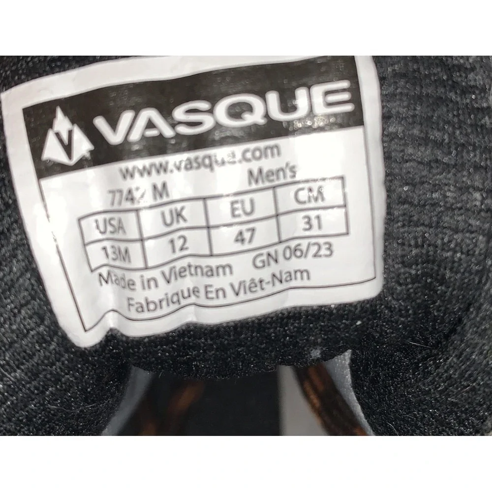Vasque Boots Mens Size 13 Brown Nubuck Combat Hiking Waterproof 7742M Trail